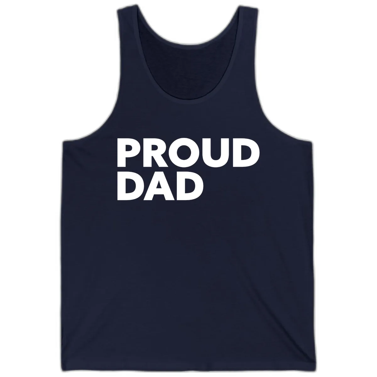 Proud Dad Bold Statement Tank in Navy