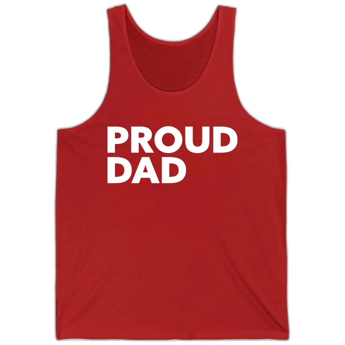 Proud Dad Bold Statement Tank in Red