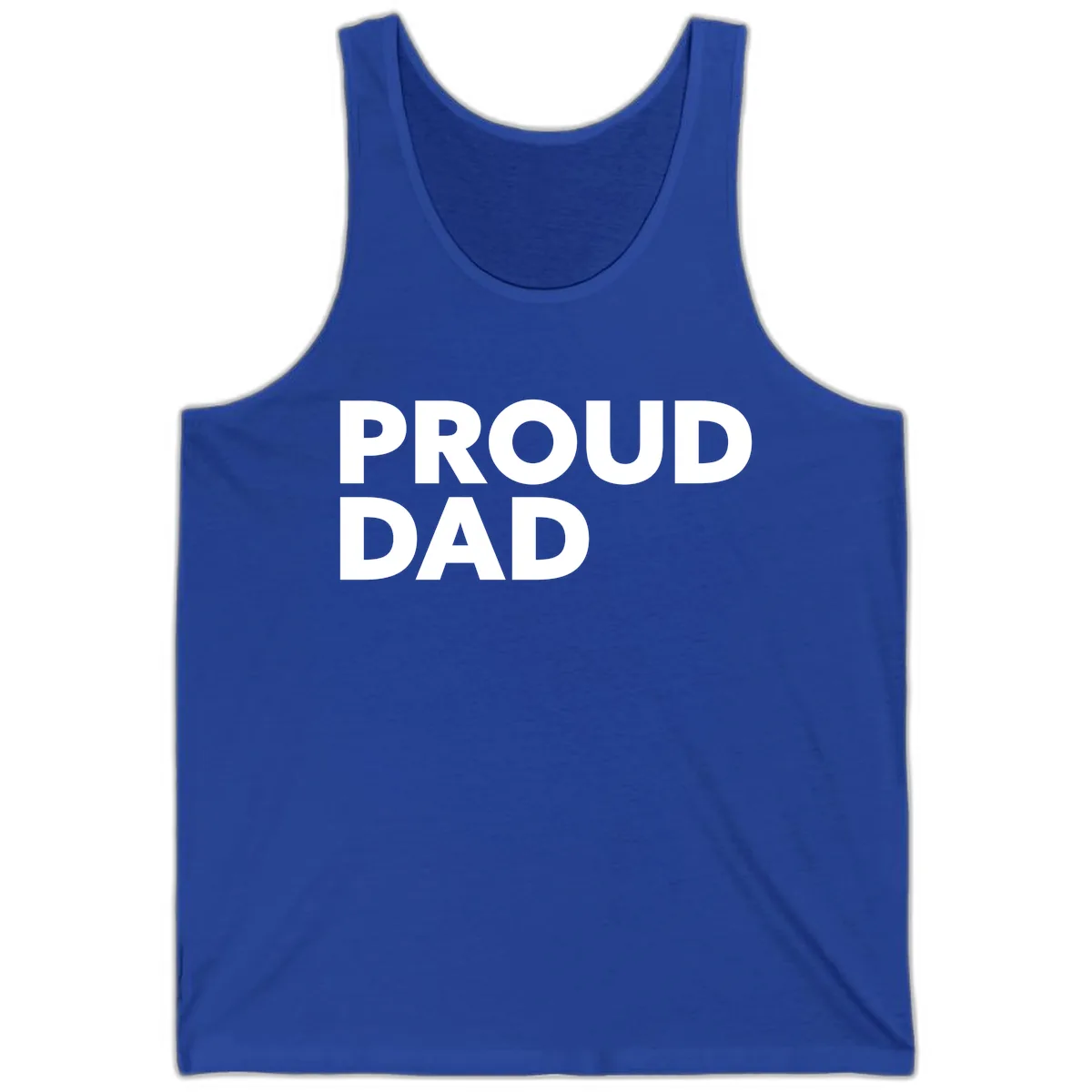 Proud Dad Bold Statement Tank in True Royal