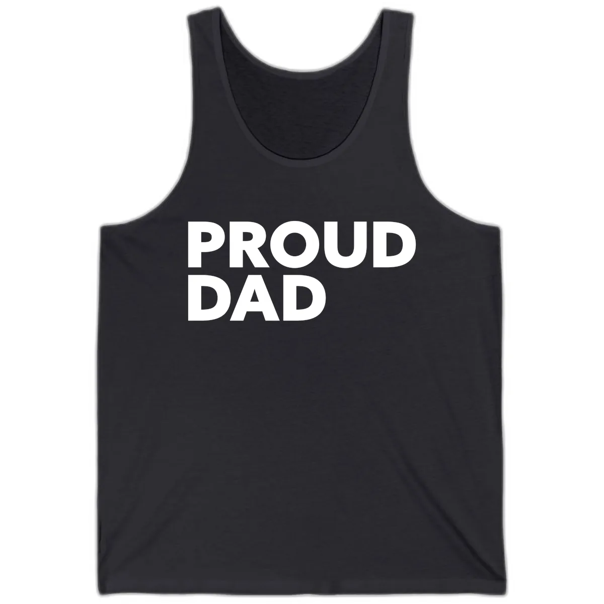 Proud Dad Bold Statement Tank in Dark Grey