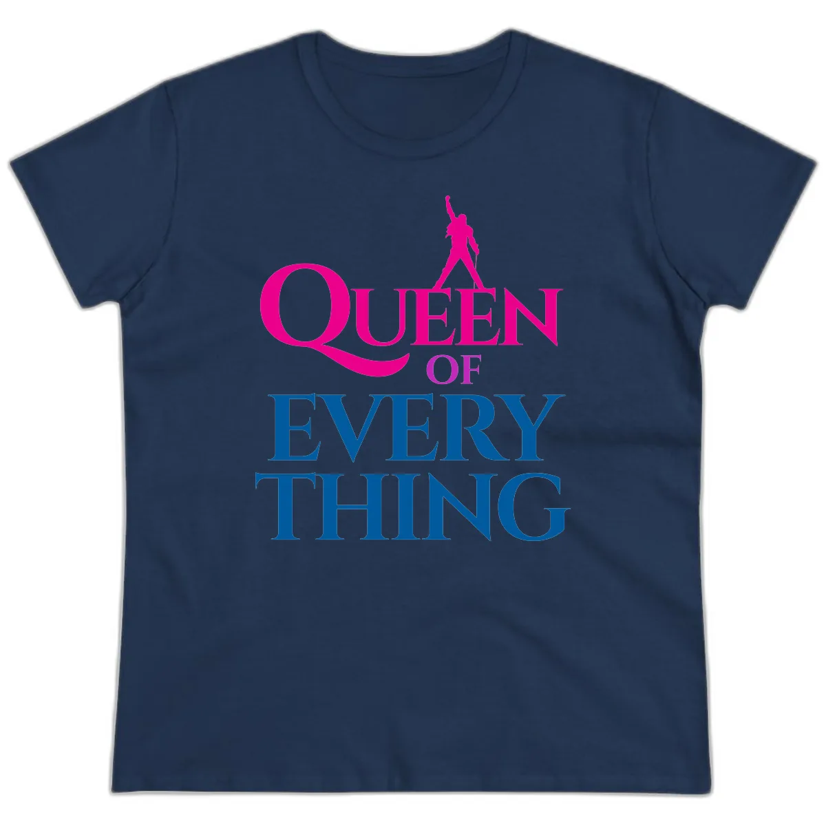 Queen Of Every Thing Ladies Tee in Navy