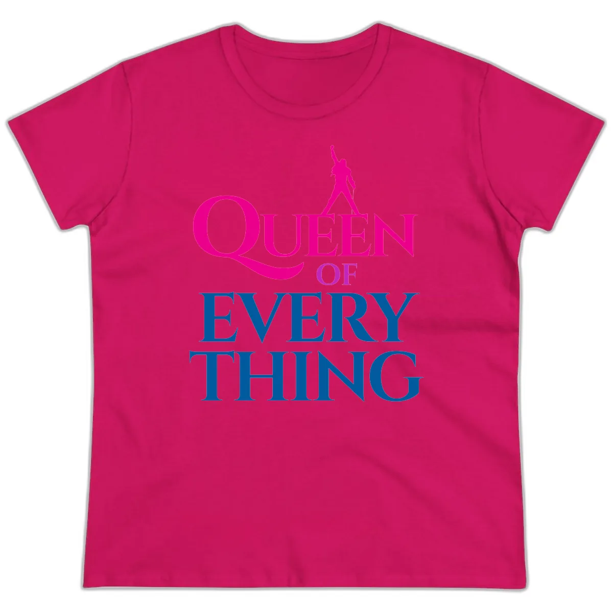 Queen Of Every Thing Ladies Tee in Heliconia
