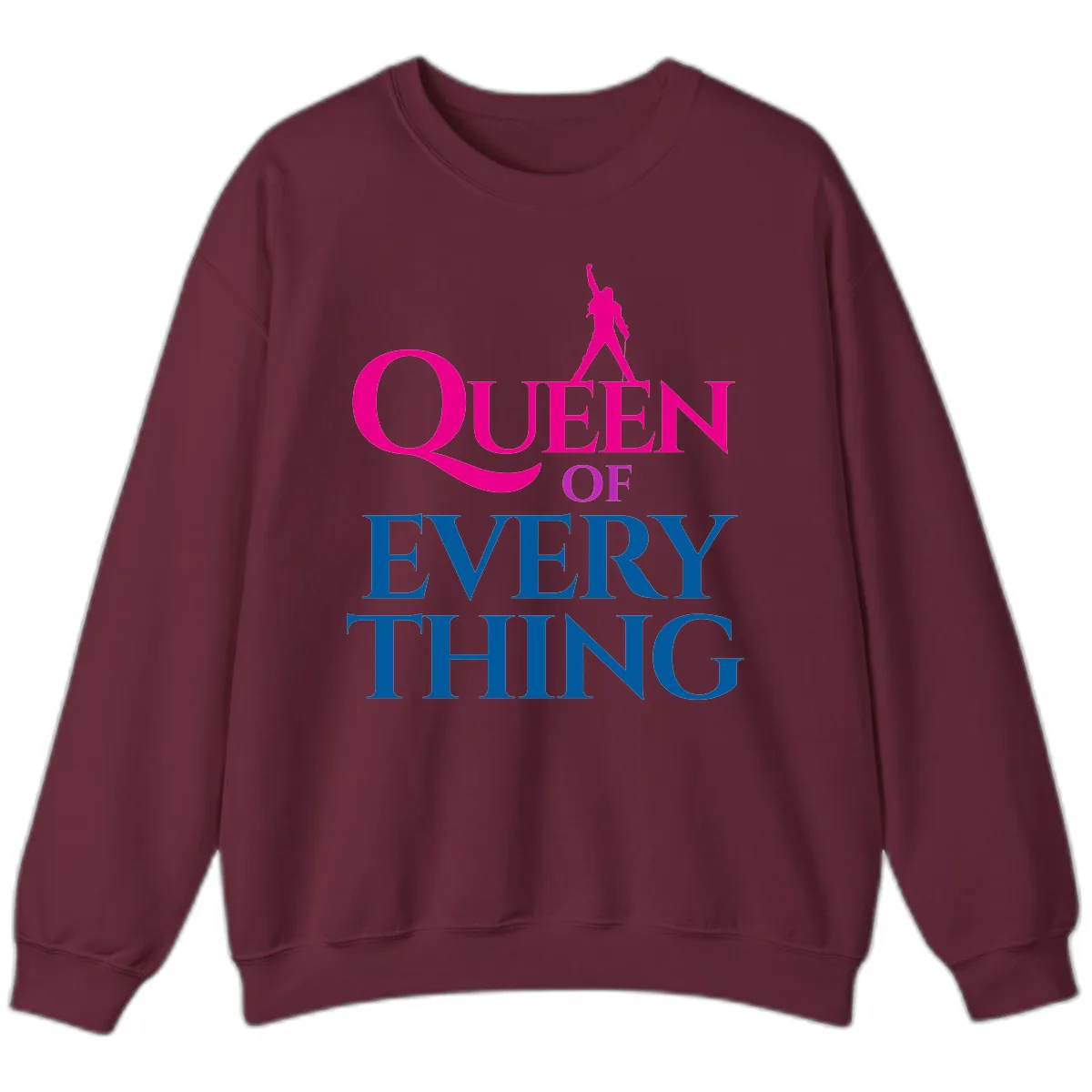 Queen Of Every Thing Sweatshirt in Maroon