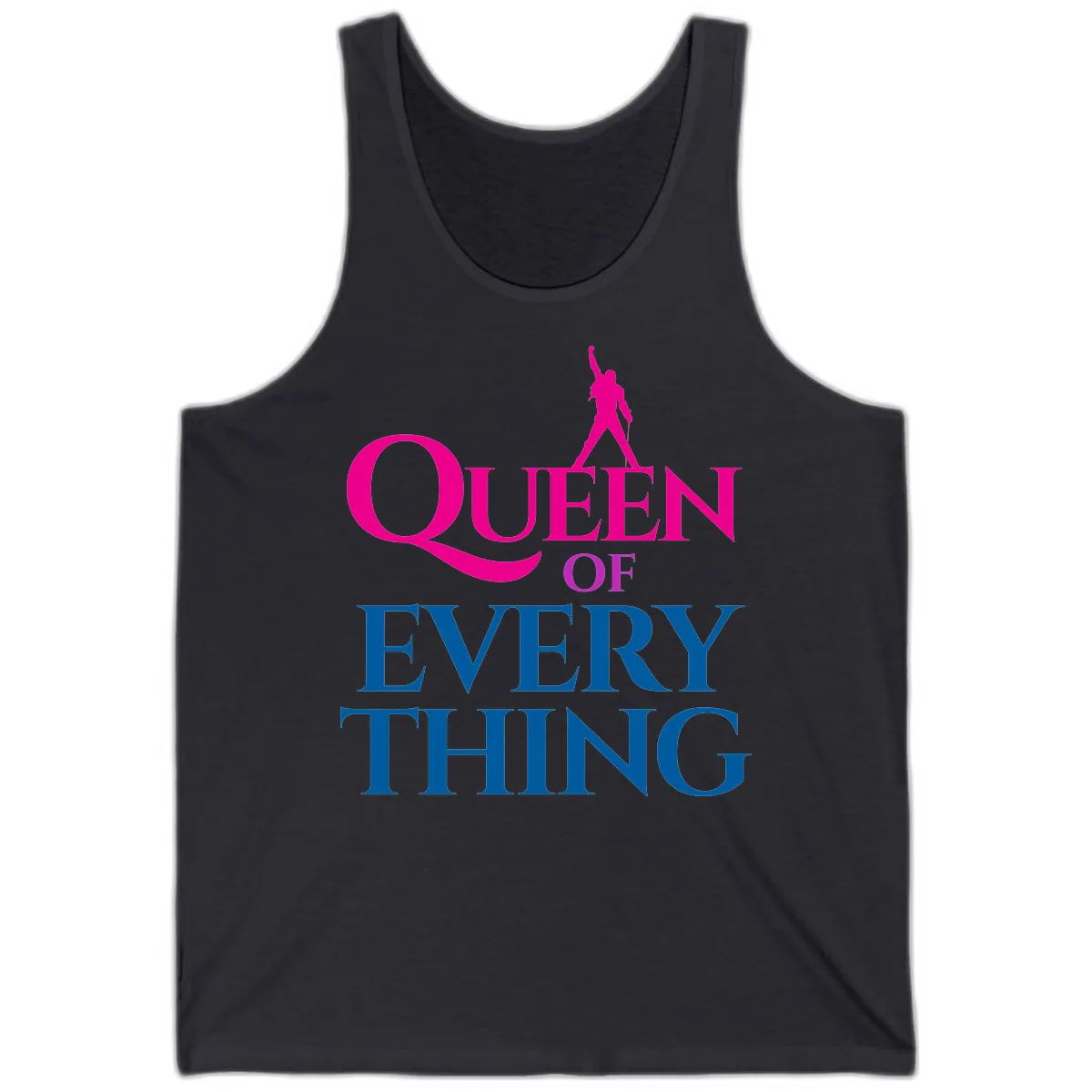 Queen Of Every Thing Tank in Dark Grey