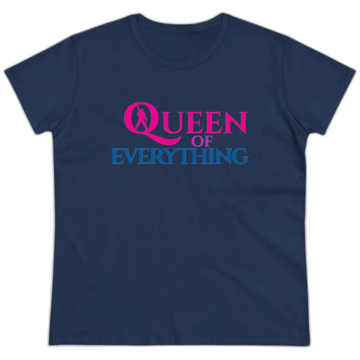 Queen Of Everything Ladies Tee in Navy