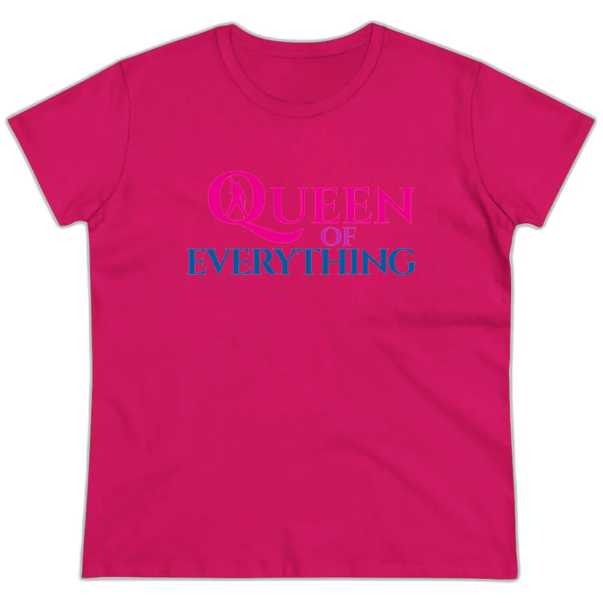 Queen Of Everything Ladies Tee in Heliconia