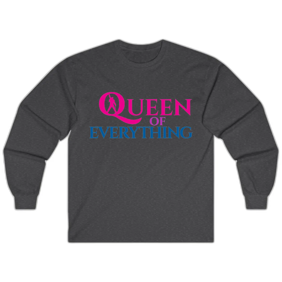 Queen Of Everything Long Sleeve in Dark Heather