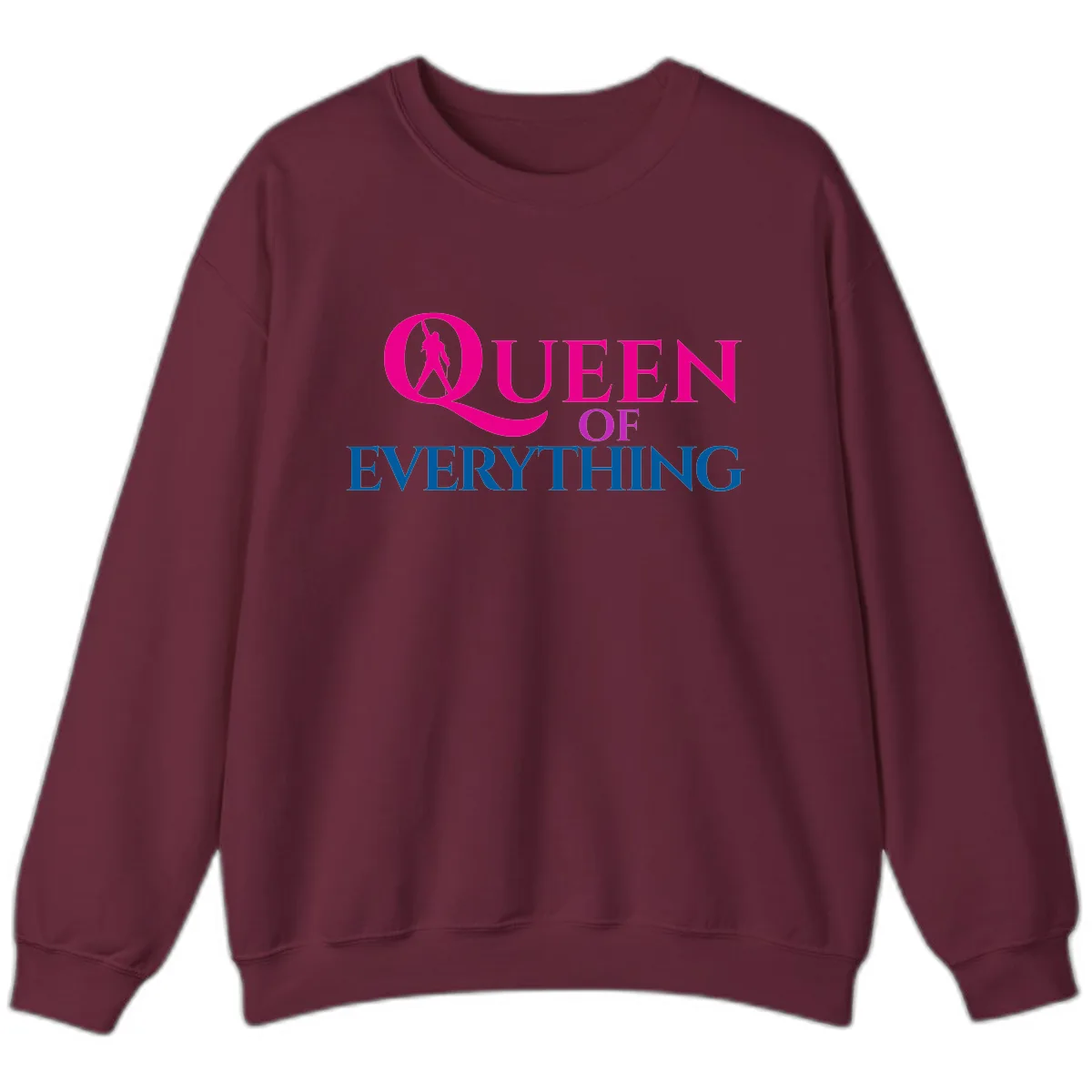 Queen Of Everything Sweatshirt in Maroon