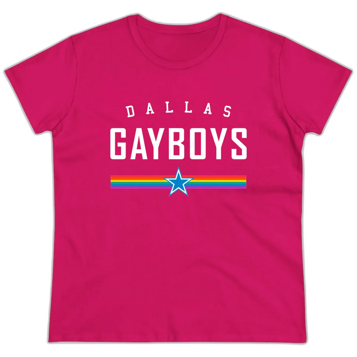 Dallas Garboys Pride Ladies Tee in Heliconia