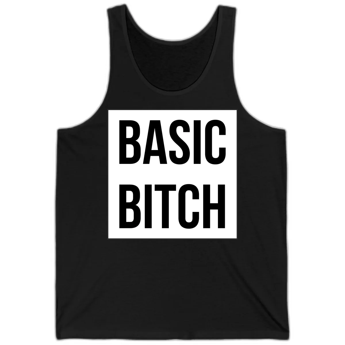 Basic Bitch Bold Statement Tank in Black