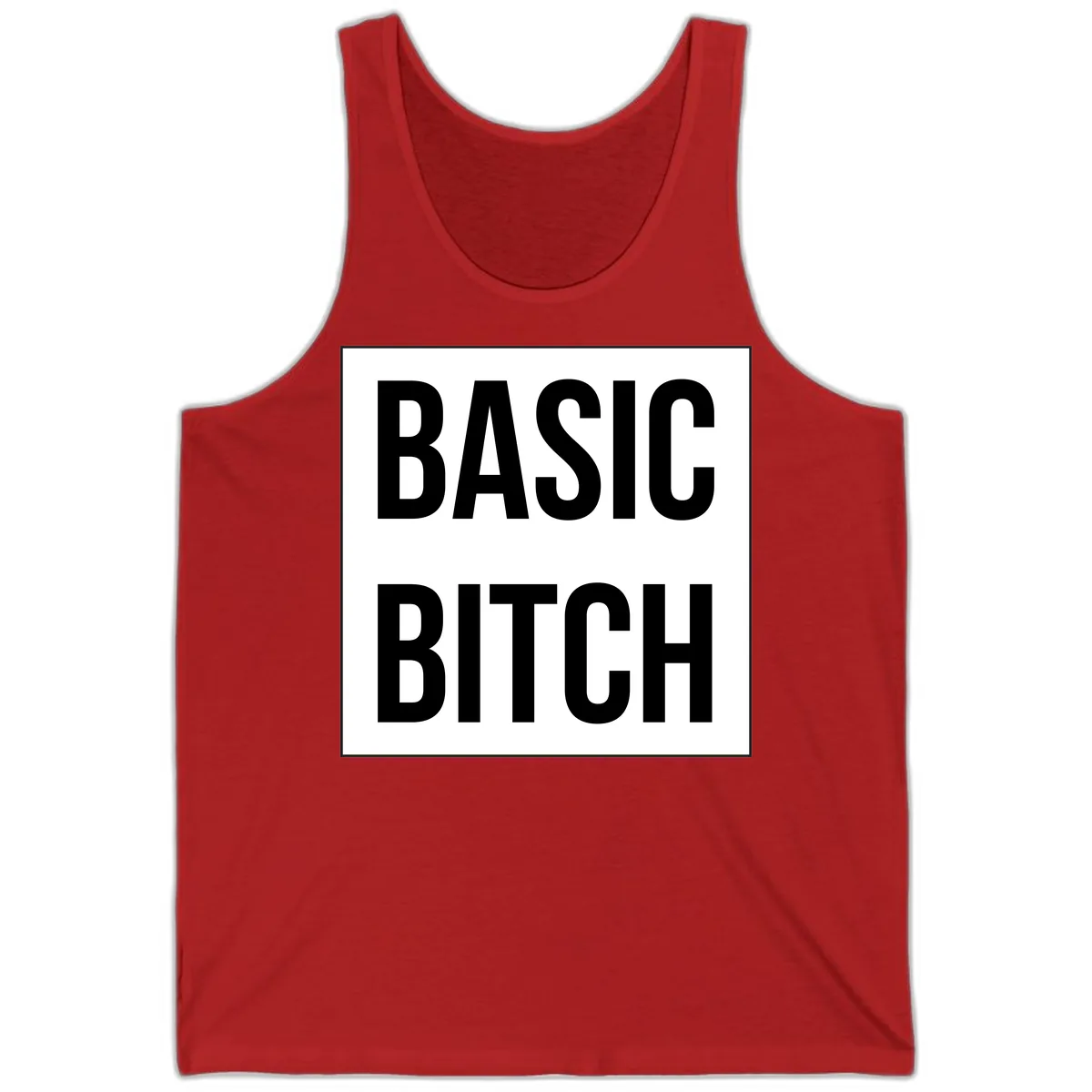 Basic Bitch Bold Statement Tank in Red