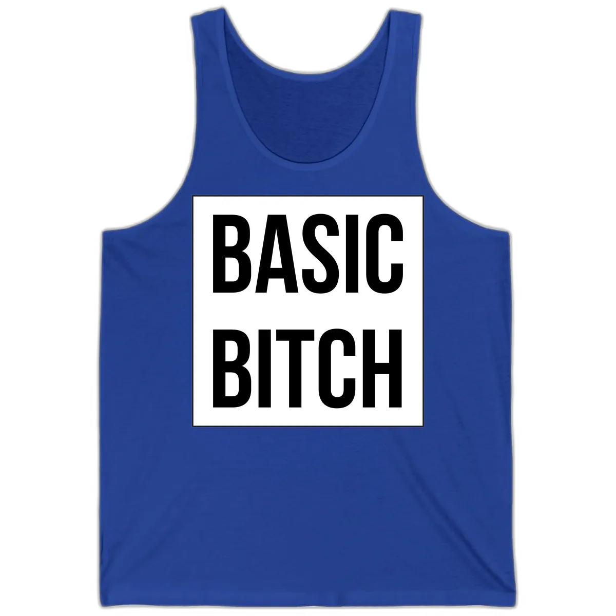 Basic Bitch Bold Statement Tank in True Royal