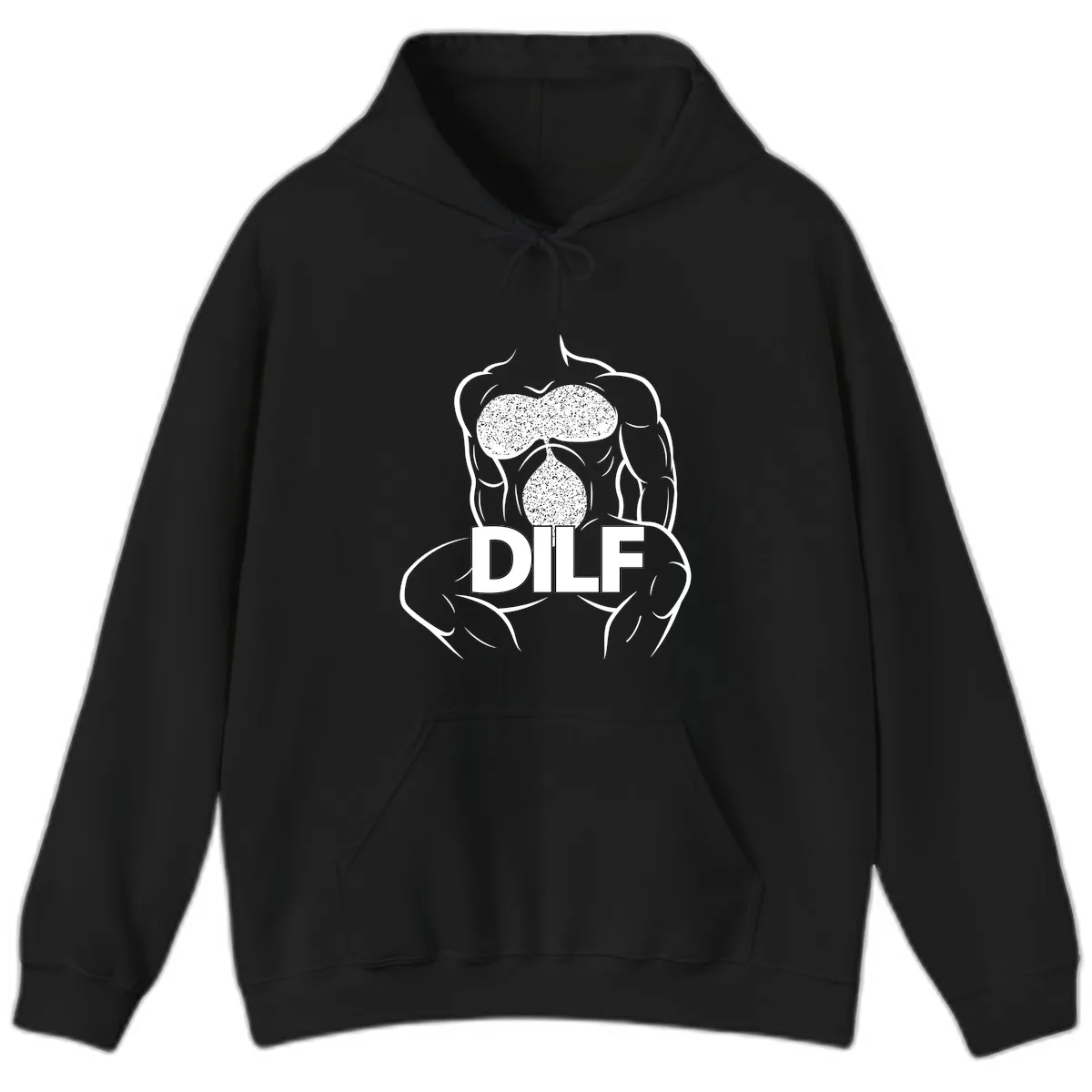 DILF Anatomy Illustration Hoodie in Black