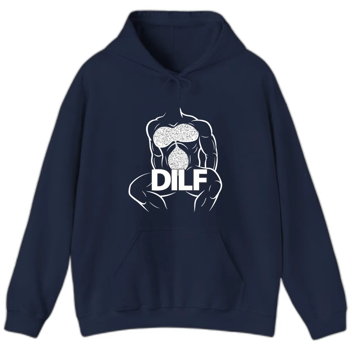 DILF Anatomy Illustration Hoodie in Navy