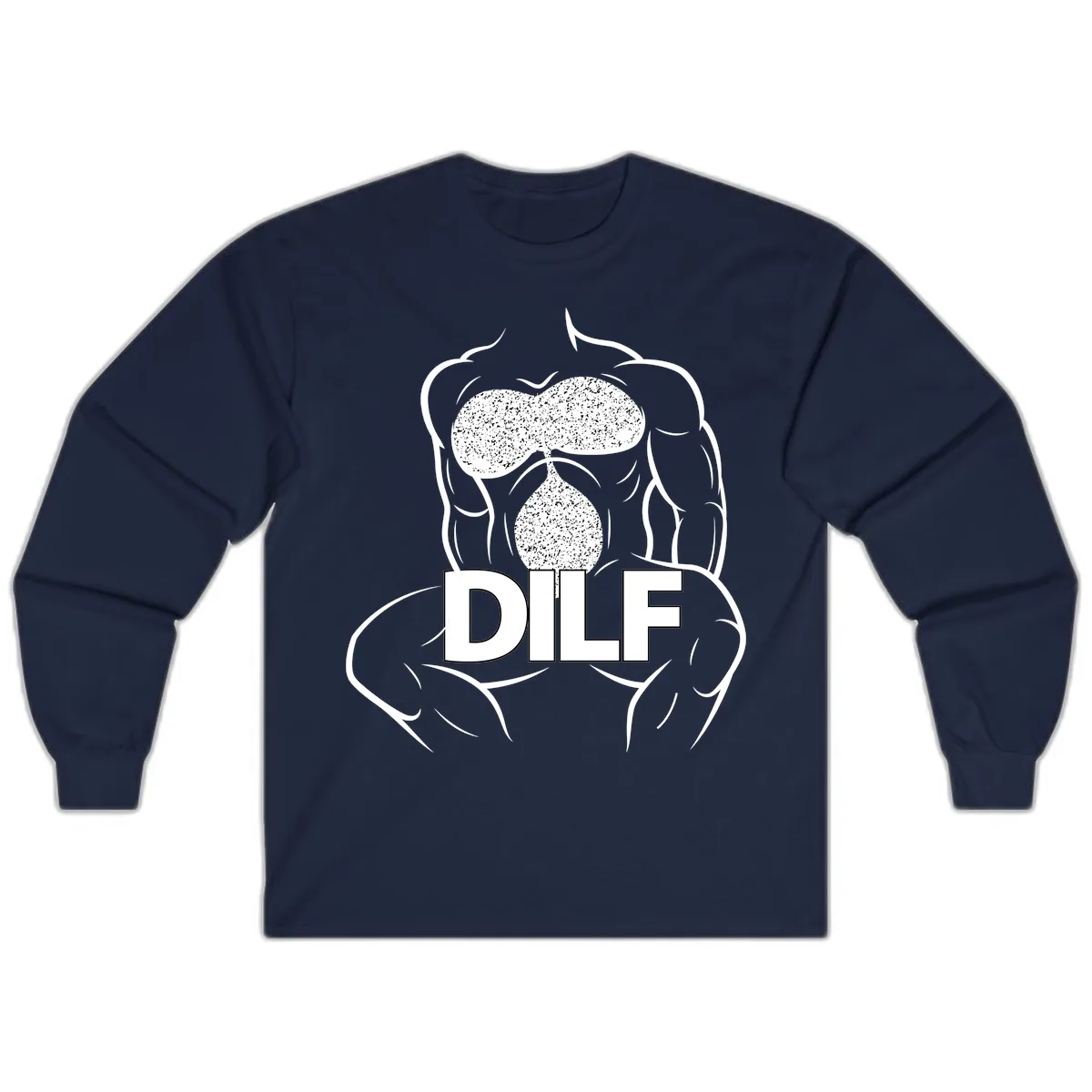 DILF Anatomy Illustration Long Sleeve in Navy