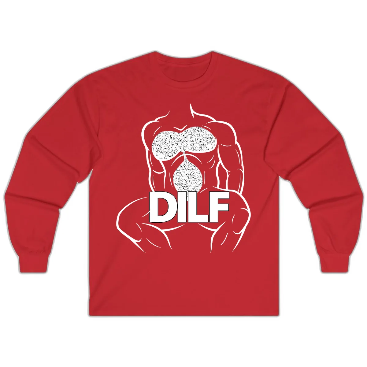DILF Anatomy Illustration Long Sleeve in Red