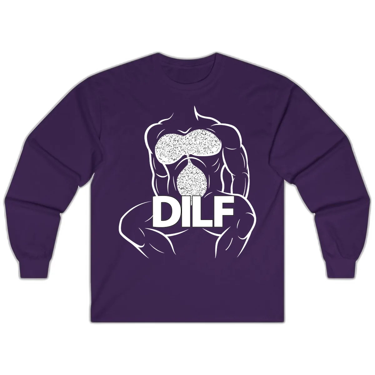 DILF Anatomy Illustration Long Sleeve in Purple
