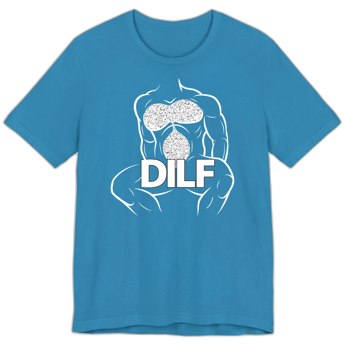 DILF Anatomy Illustration Premium T-Shirt in Aqua