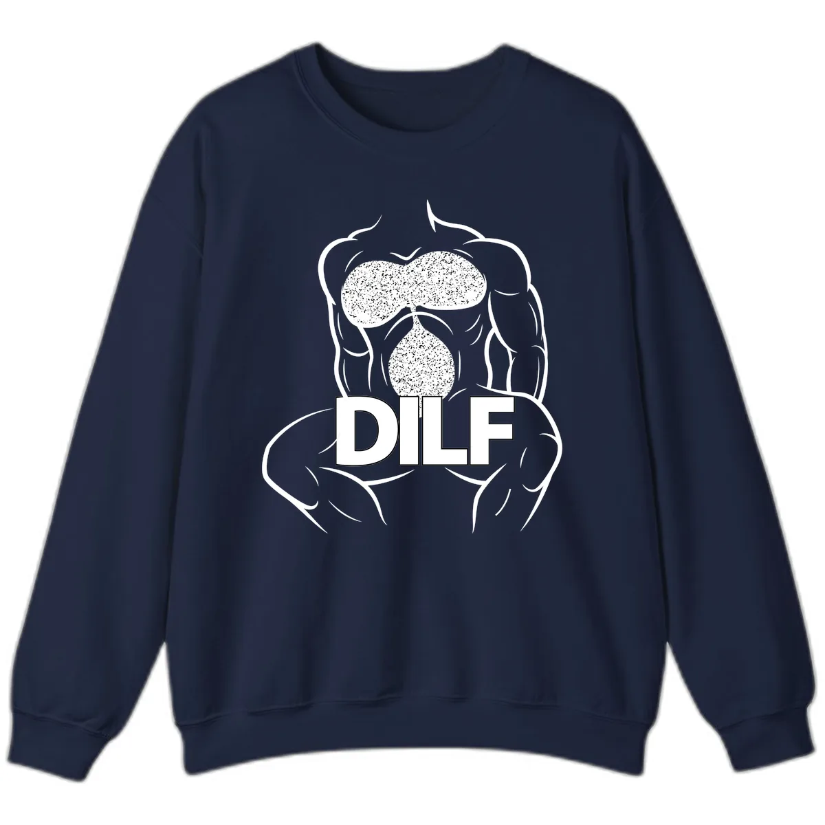 DILF Anatomy Illustration Sweatshirt in Navy