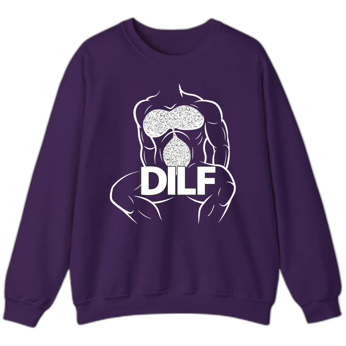 DILF Anatomy Illustration Sweatshirt in Purple