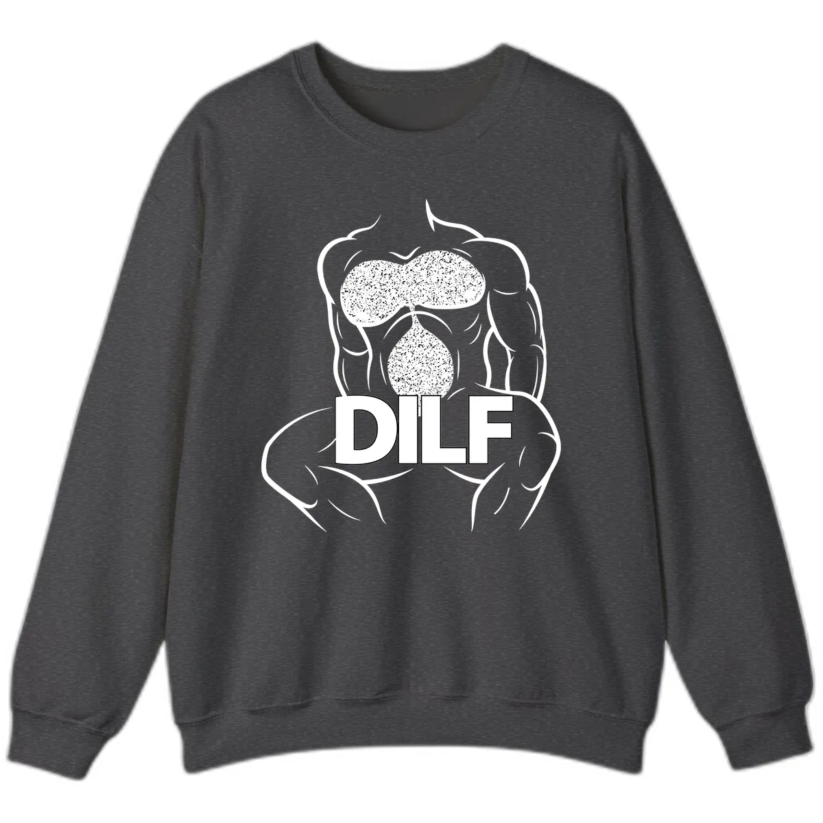 DILF Anatomy Illustration Sweatshirt in Dark Heather