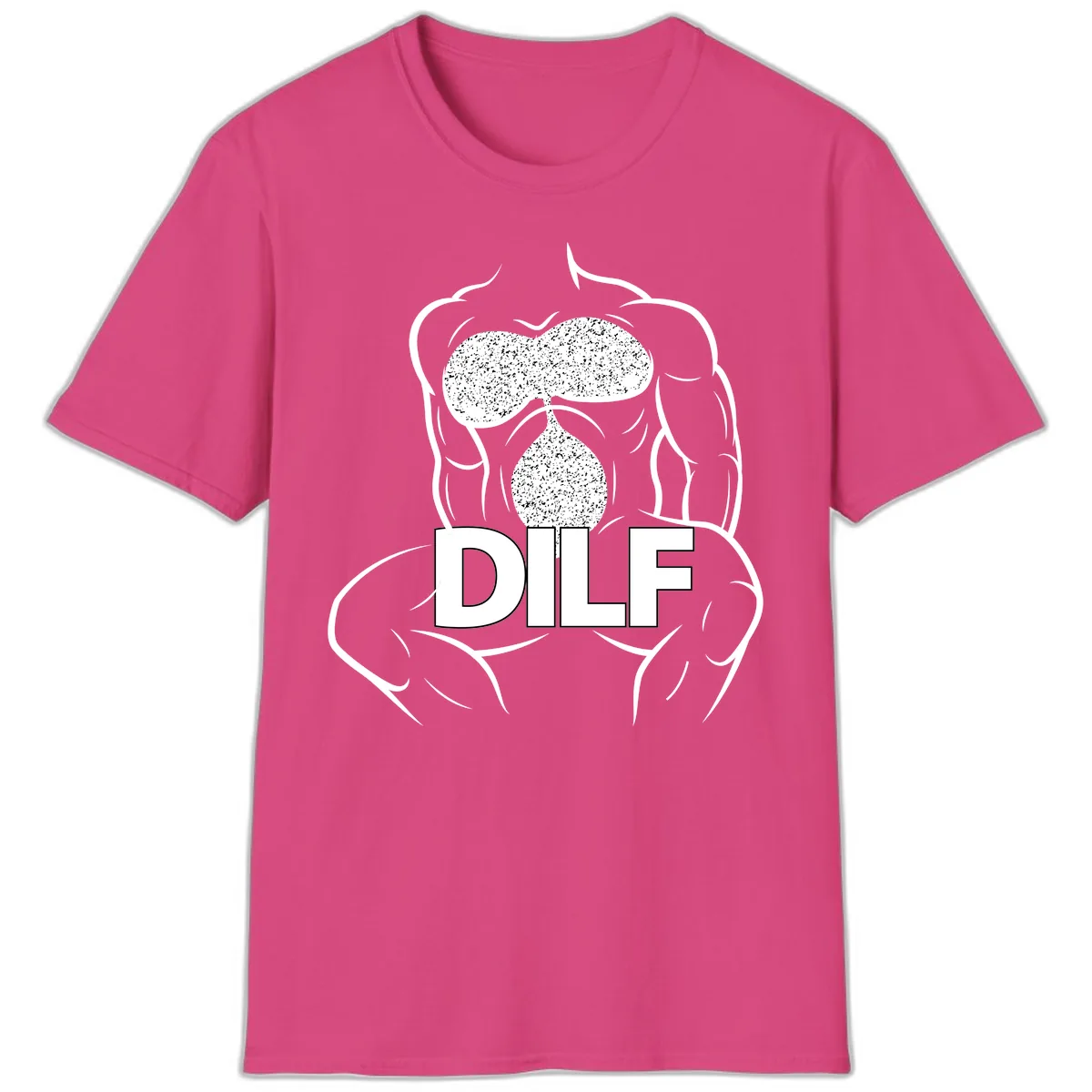 DILF Anatomy Illustration T-Shirt in Heliconia