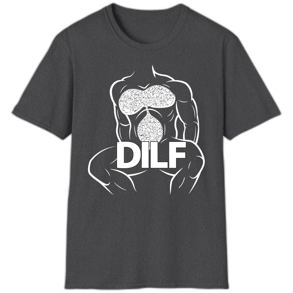 DILF Anatomy Illustration T-Shirt in Dark Heather