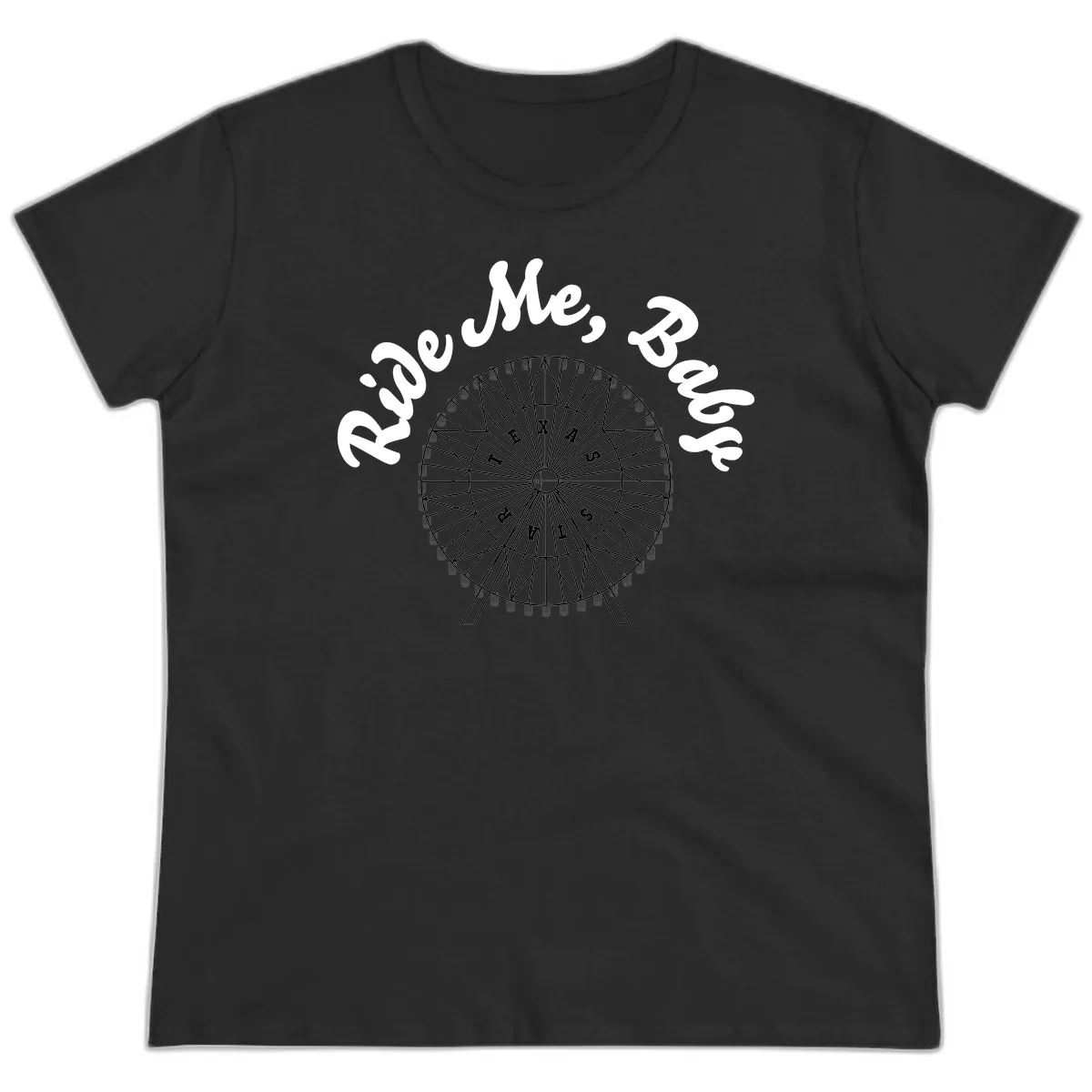 Rescue Me Ferris Wheel Ladies Tee in Black