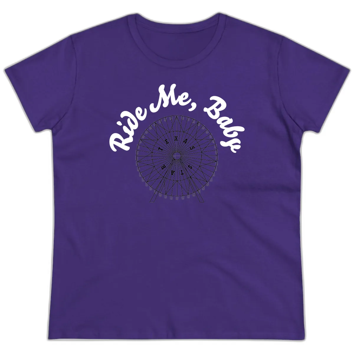 Rescue Me Ferris Wheel Ladies Tee in Purple