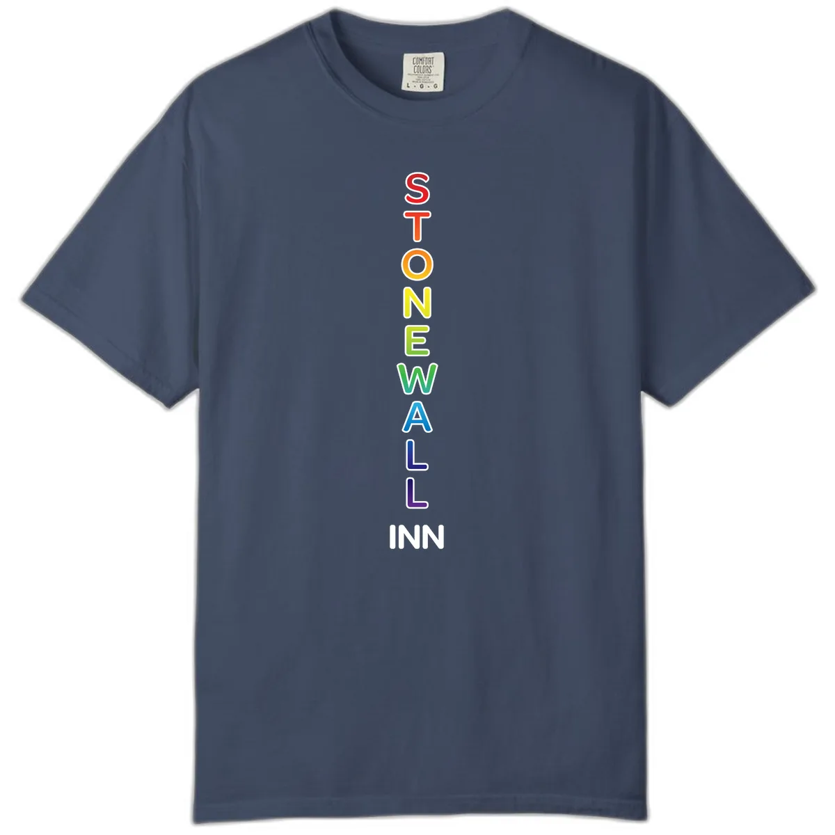 Stonewall Inn Rainbow Pride Vertical Comfort Color in Midnight