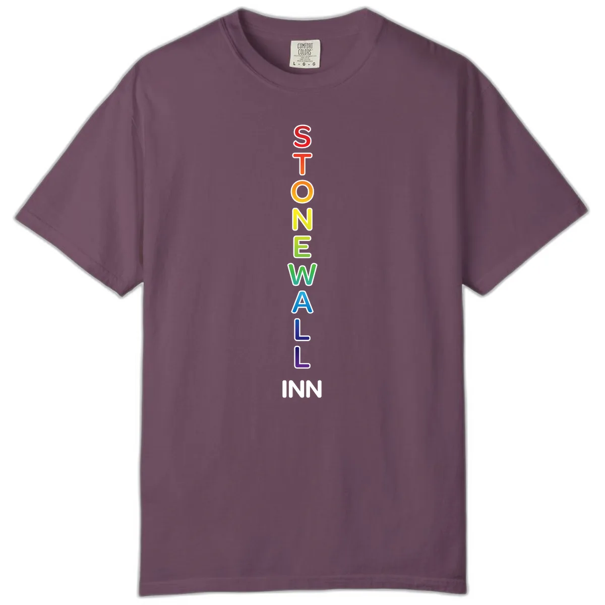 Stonewall Inn Rainbow Pride Vertical Comfort Color in Berry