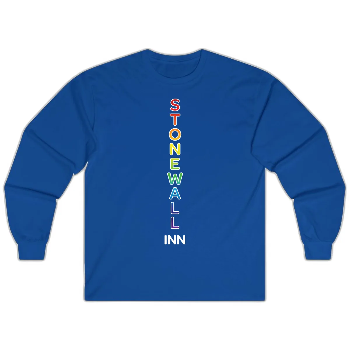 Stonewall Inn Rainbow Pride Vertical Long Sleeve in Royal