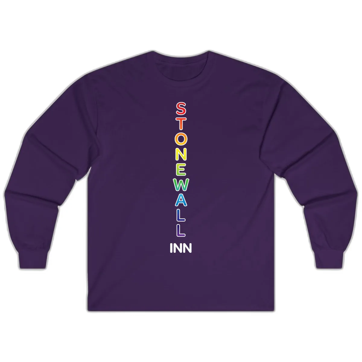 Stonewall Inn Rainbow Pride Vertical Long Sleeve in Purple