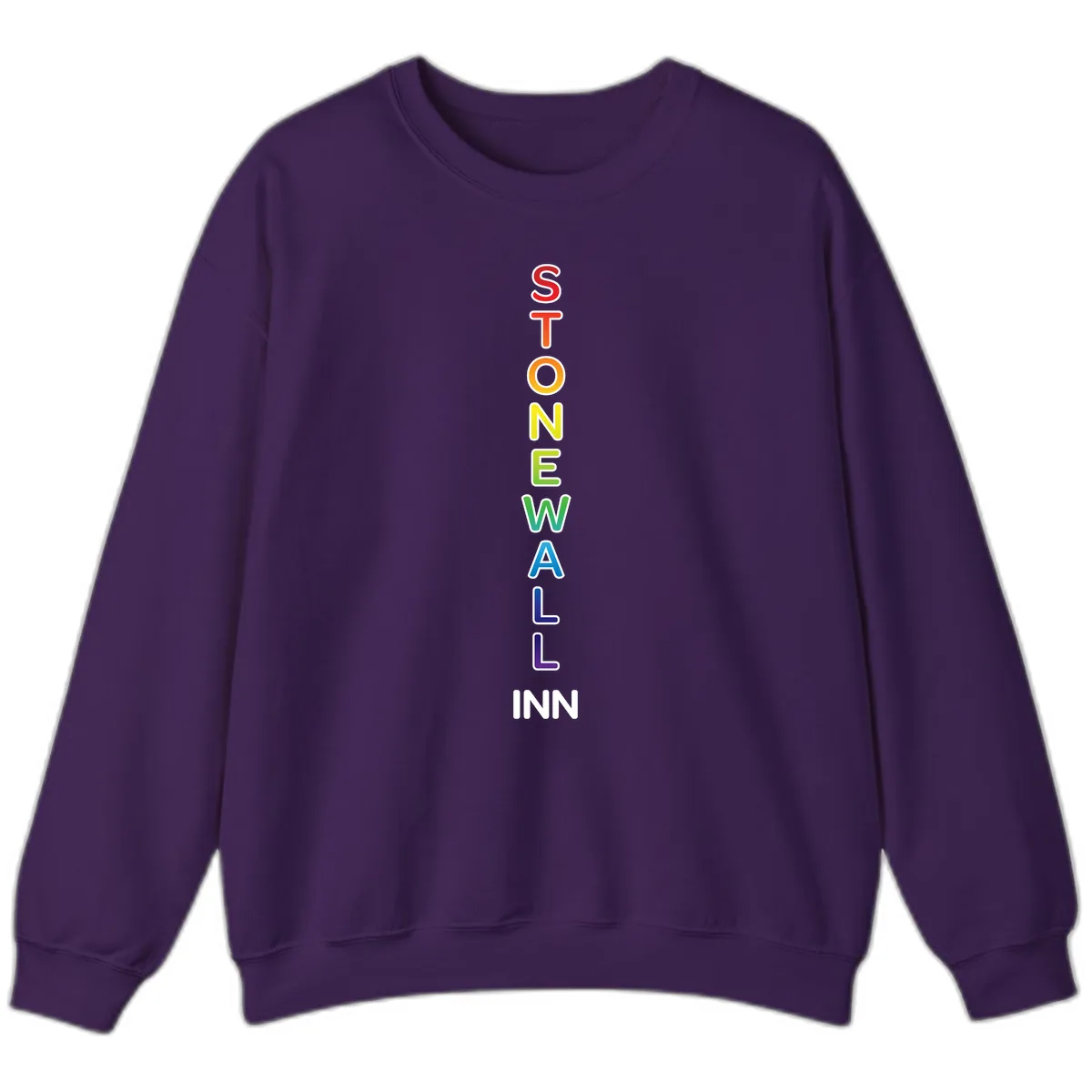 Stonewall Inn Rainbow Pride Vertical Sweatshirt in Purple