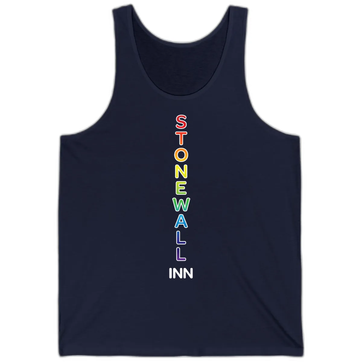 Stonewall Inn Rainbow Pride Vertical Tank in Navy