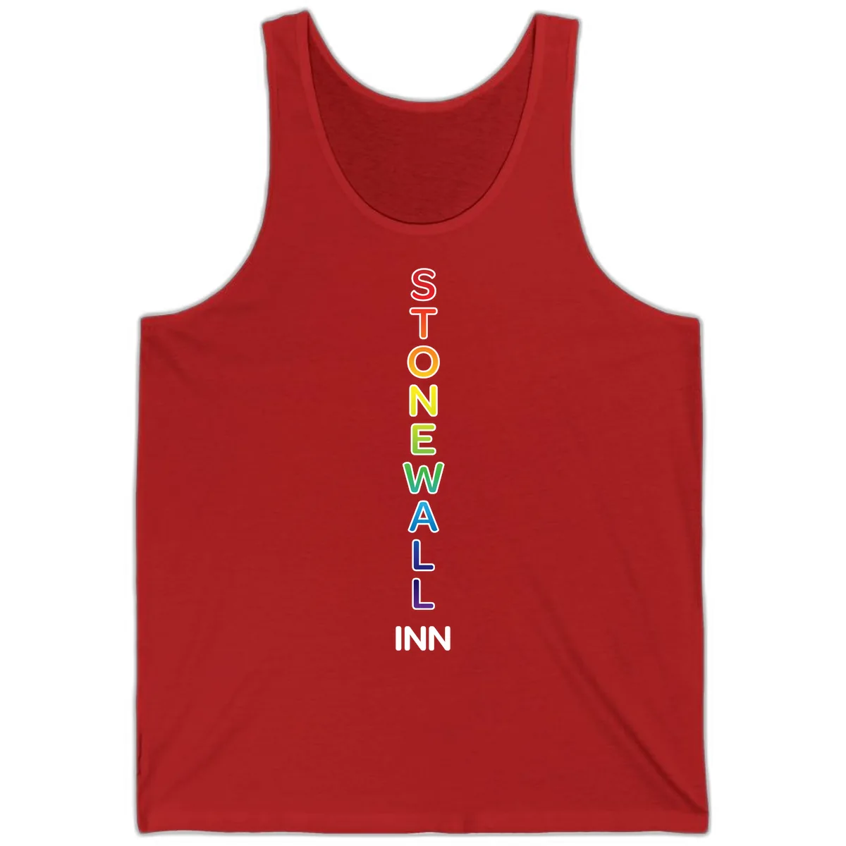 Stonewall Inn Rainbow Pride Vertical Tank in Red