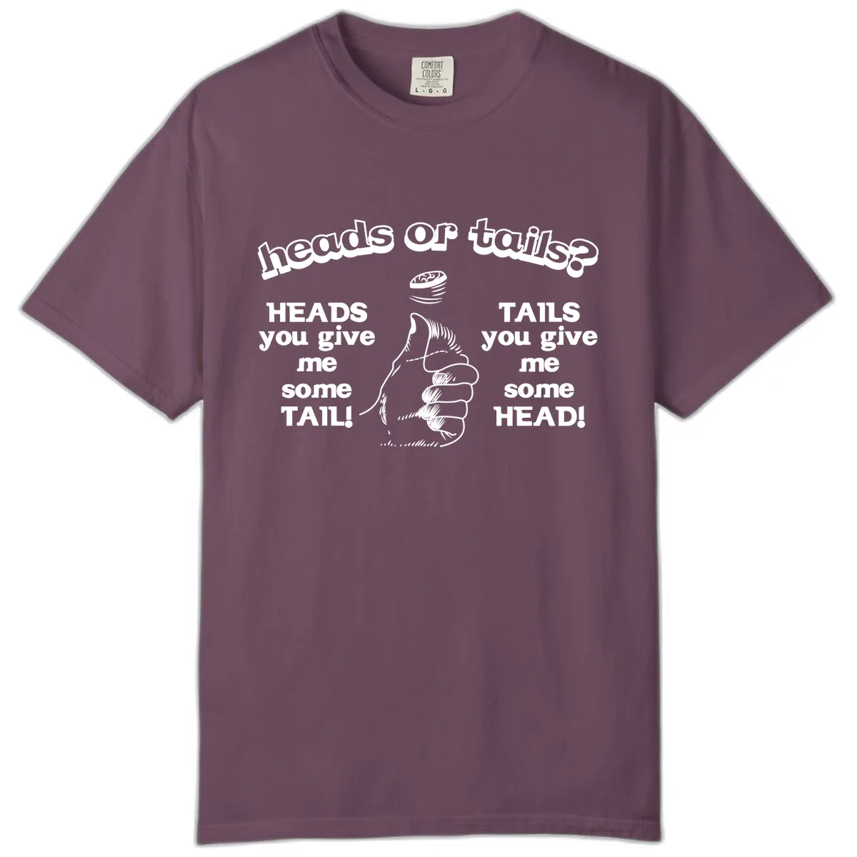 Heads Or Tails Coin Flip Comfort Color in Berry