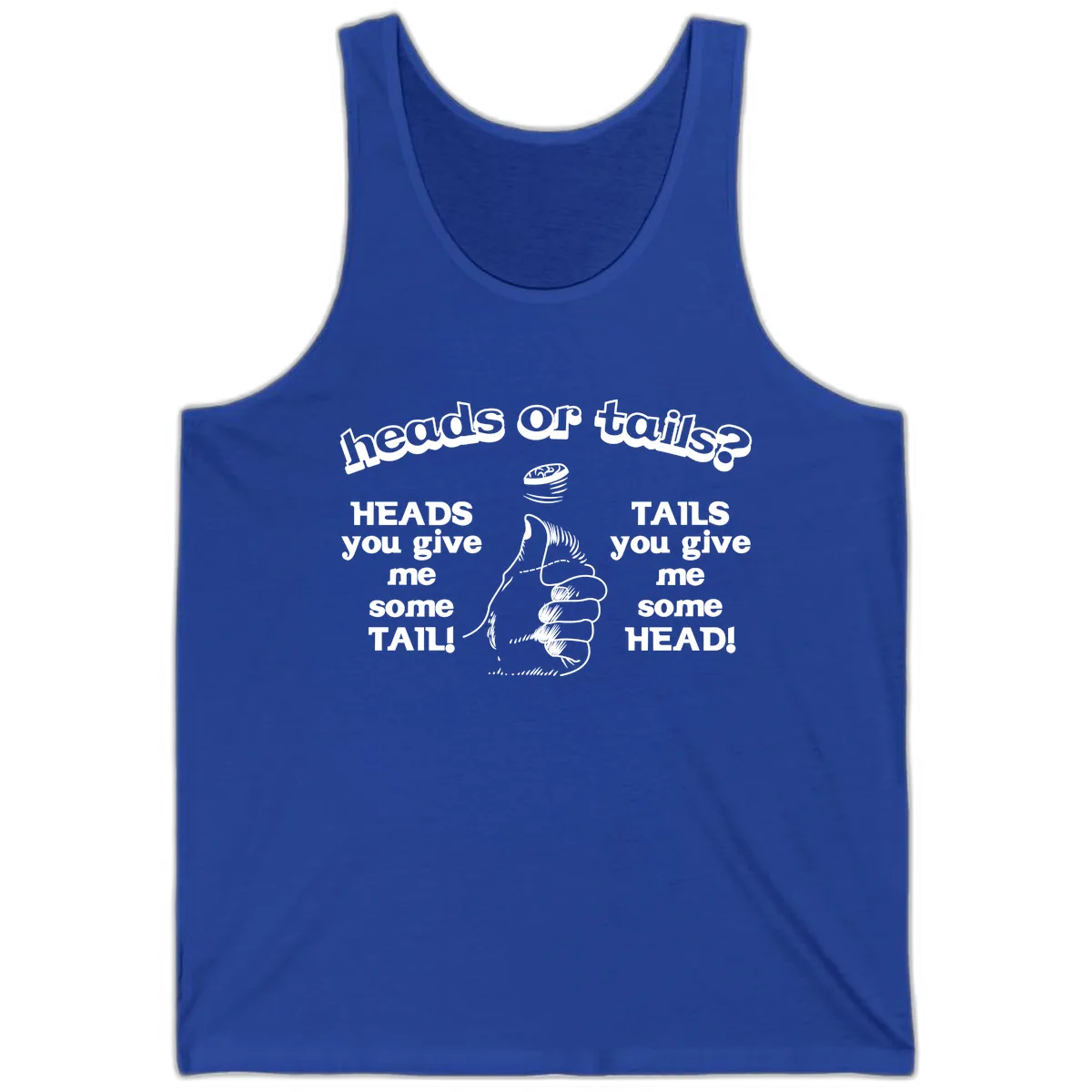 Heads Or Tails Coin Flip Tank in True Royal