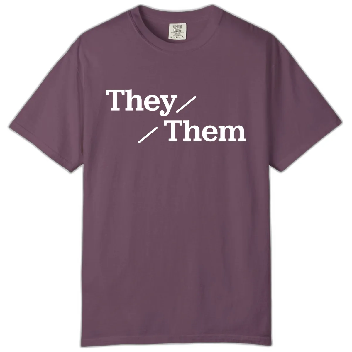 They Them Pronouns Pride Comfort Color in Berry