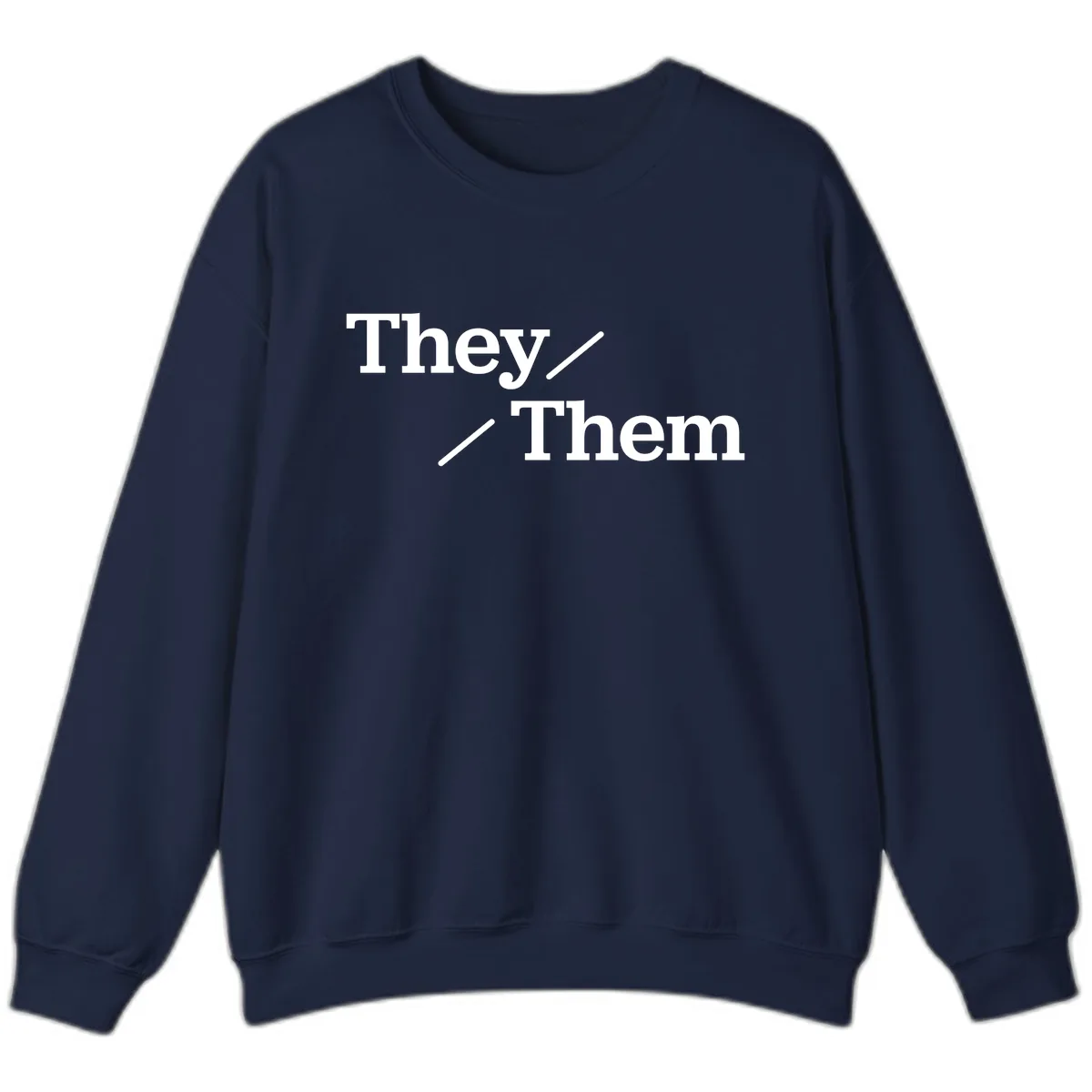 They Them Pronouns Pride Sweatshirt in Navy