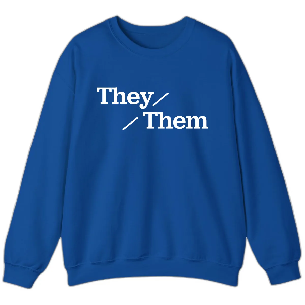They Them Pronouns Pride Sweatshirt in Royal