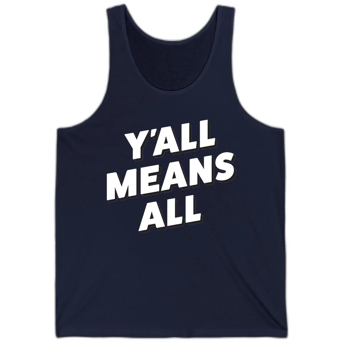 Y'all Means All Tank in Navy