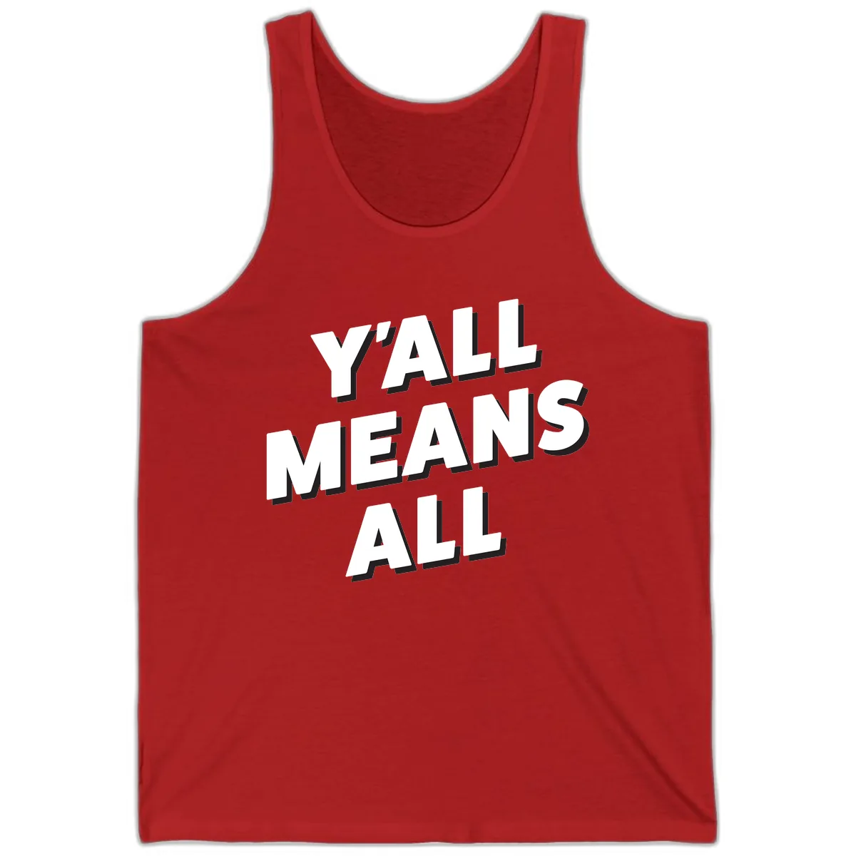 Y'all Means All Tank in Red