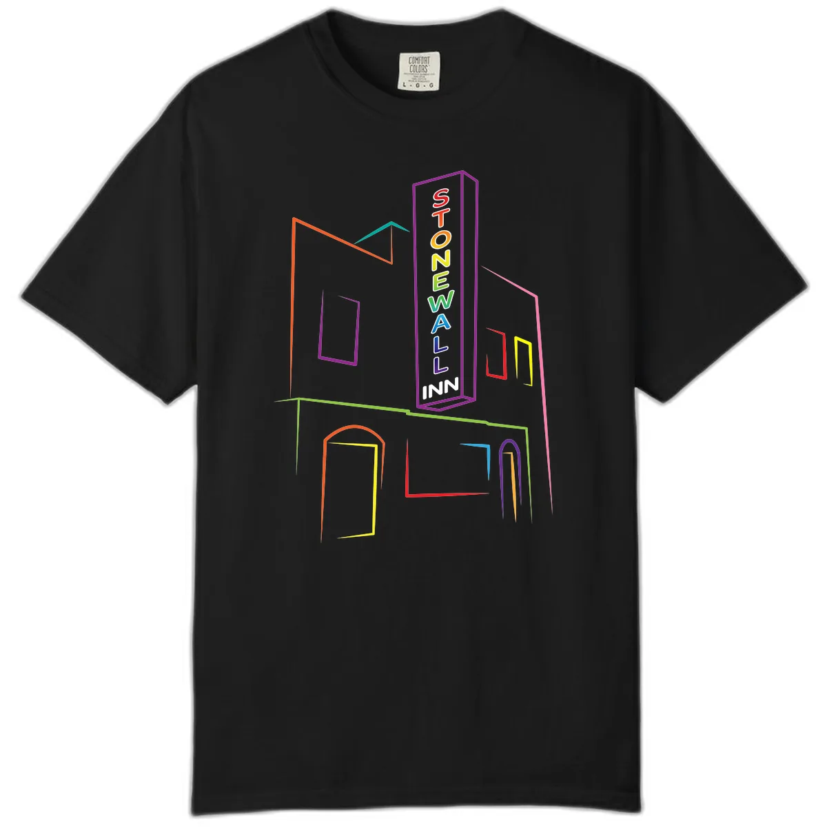 Stonewall Inn Neon Sign Comfort Color in Black