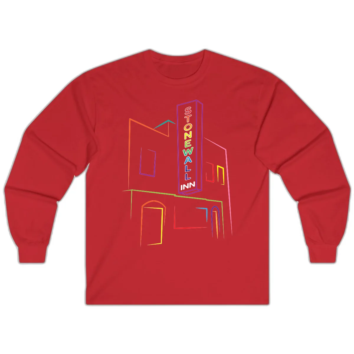Stonewall Inn Neon Sign Long Sleeve in Red