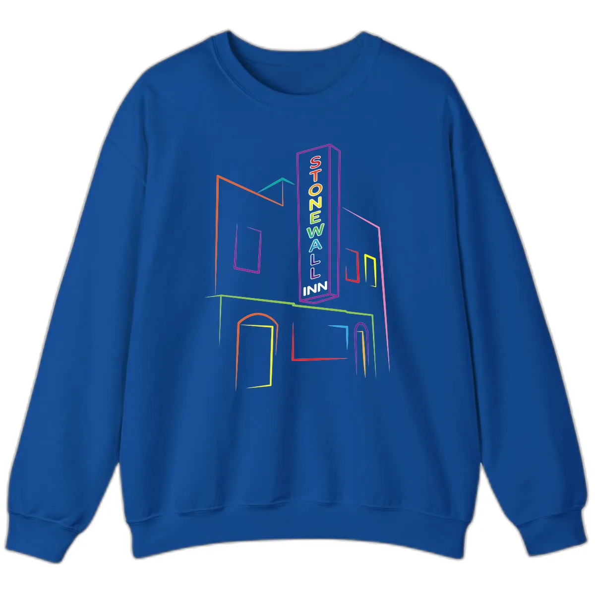Stonewall Inn Neon Sign Sweatshirt in Royal