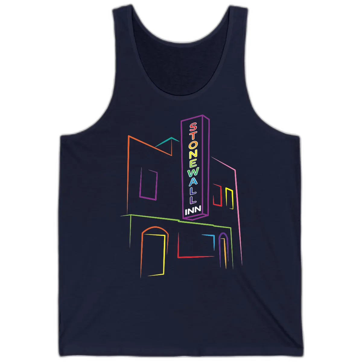 Stonewall Inn Neon Sign Tank in Navy