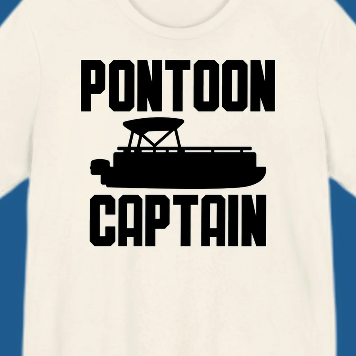 Pontoon Captain design featuring text and a pontoon boat silhouette.