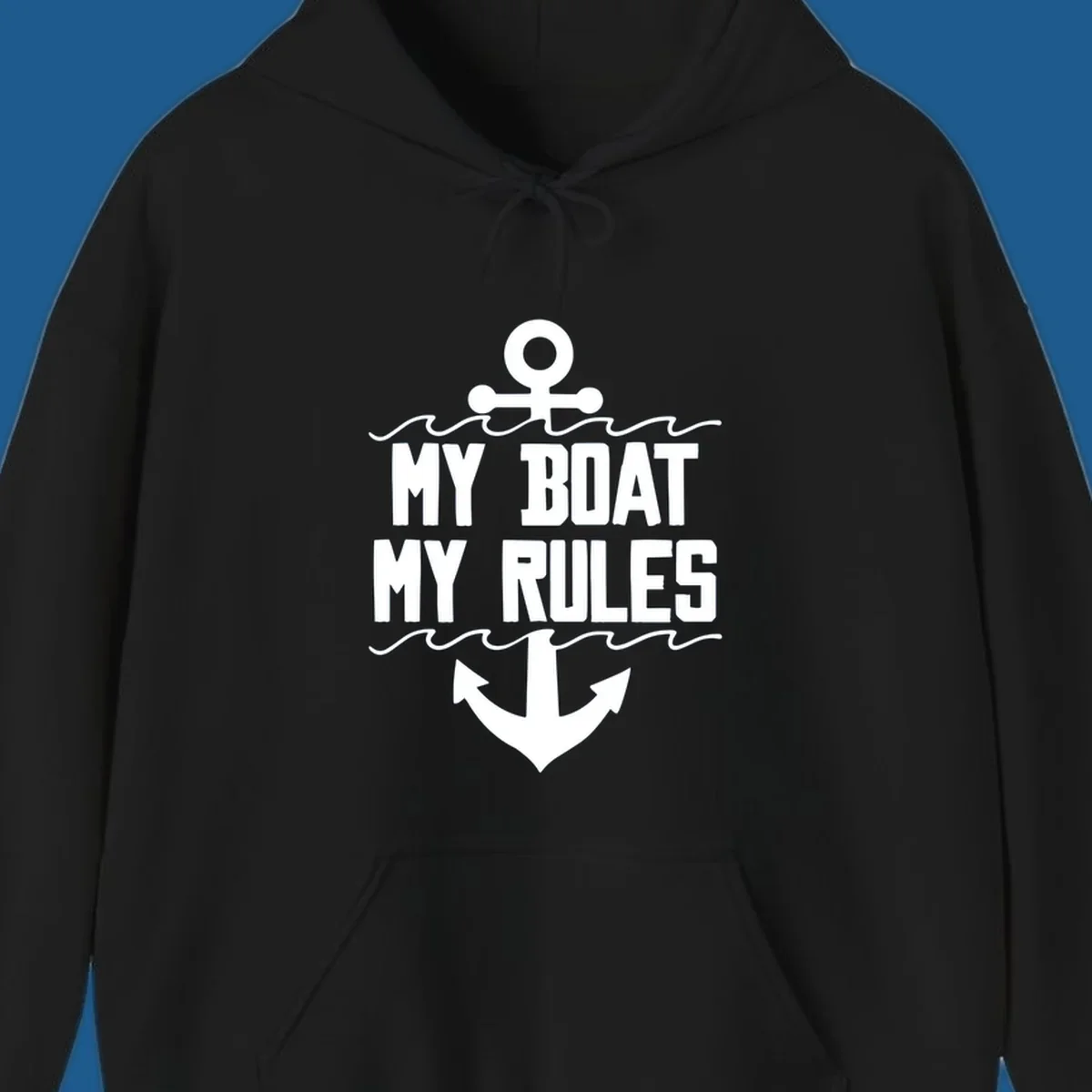 My Boat My Rules anchor and waves design.