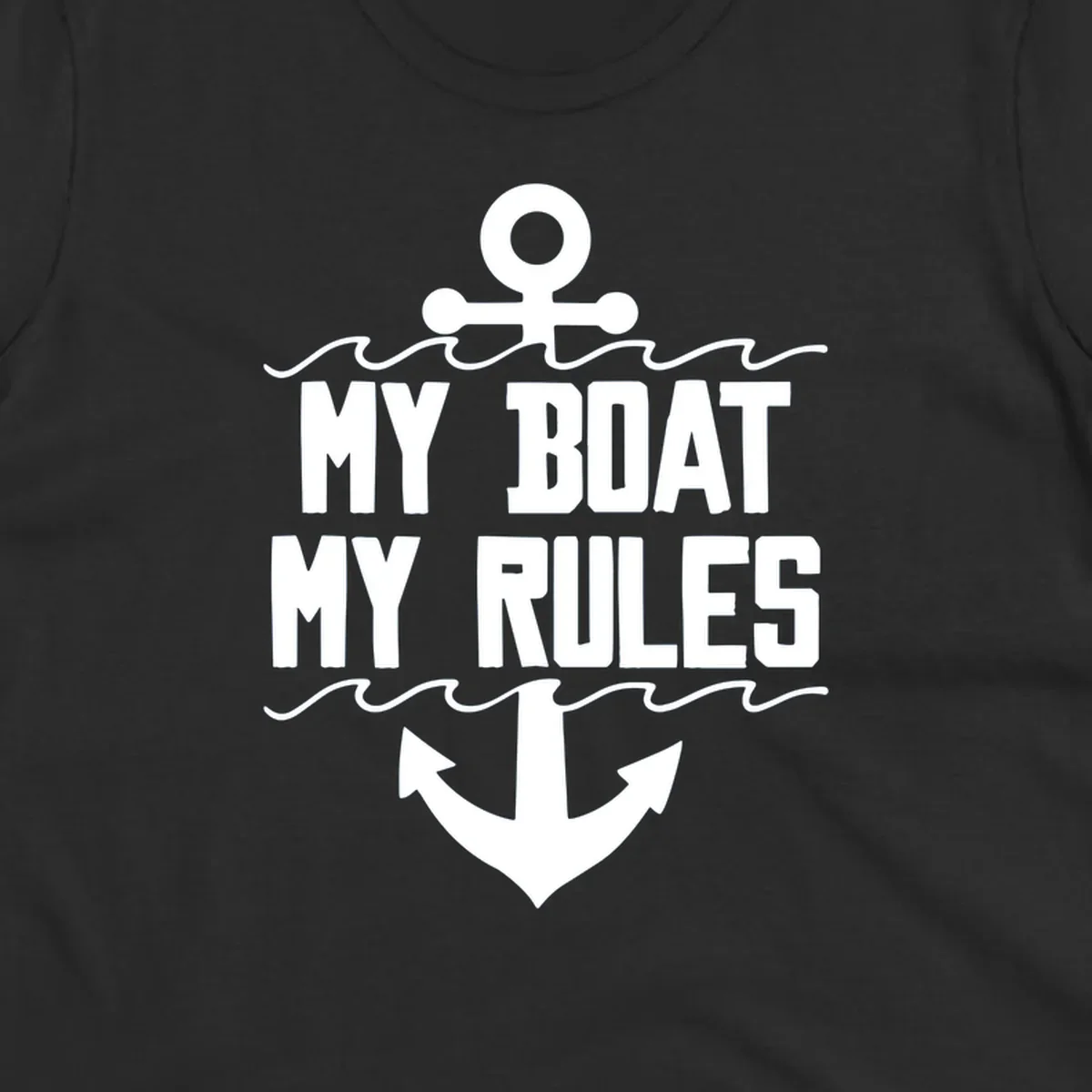 My Boat My Rules anchor and waves design.